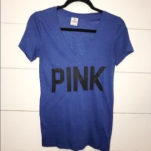 Blue PINK V-Neck T-Shirt